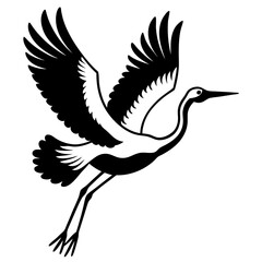 vector illustration of a flying bird