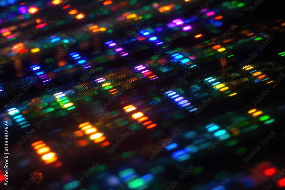 Aufkleber abstract background of vibrant, multicolored lights creating a dynamic, energetic visual.
