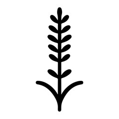 Elegant And Simple Pictogram Icon Vector Of A Lavender Flower With Soft Lines And Botanical Charm