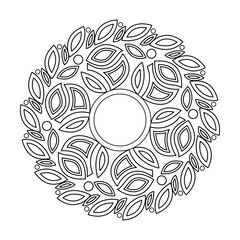 Ethereal Spiral Mandala Coloring Book Page