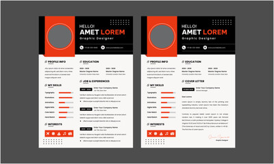 Clean Resume Layout, Minimalist resume cv template, Resume design template