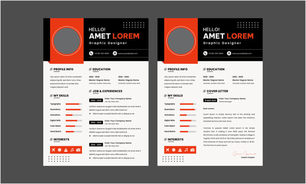 Clean Resume Layout, Minimalist resume cv template, Resume design template