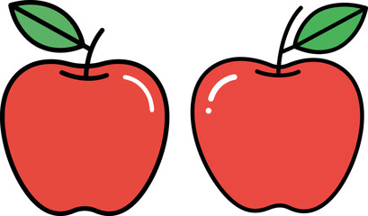 Fresh, healthy vegetarian food illustration with ripe red tomatoes, peppers, and a green leaf