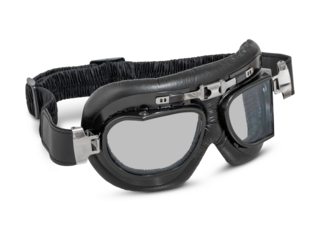 black goggles isolated on transparent  background
