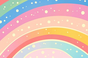 Naklejka premium Summer rainbows pattern illustration background cheerful.