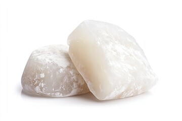 A realistic photo of Rice Flour Mochi, hyper-realistic, isolated on white