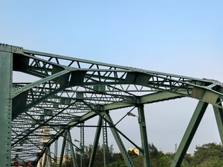 Fototapeta premium Intricate Steelwork of Memorial Bridge, Bangkok