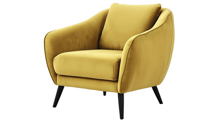 Fototapeta premium A yellow chair with black legs