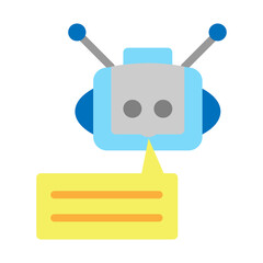 AI Chat Vector Flat Icon Design