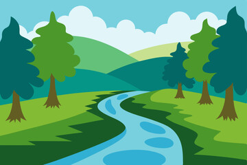 Obraz premium landscape with trees