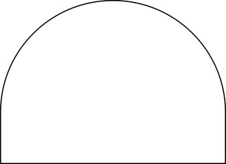 Lined Half Circle Abstract Geometric Shapes Decoration