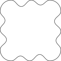 Lined Postage stamp Silhouette Abstract Geometric Decoration