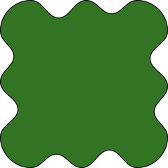 Postage stamp Silhouette Abstract Geometric with Stroke