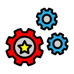 Process Vector Filled Icon Design