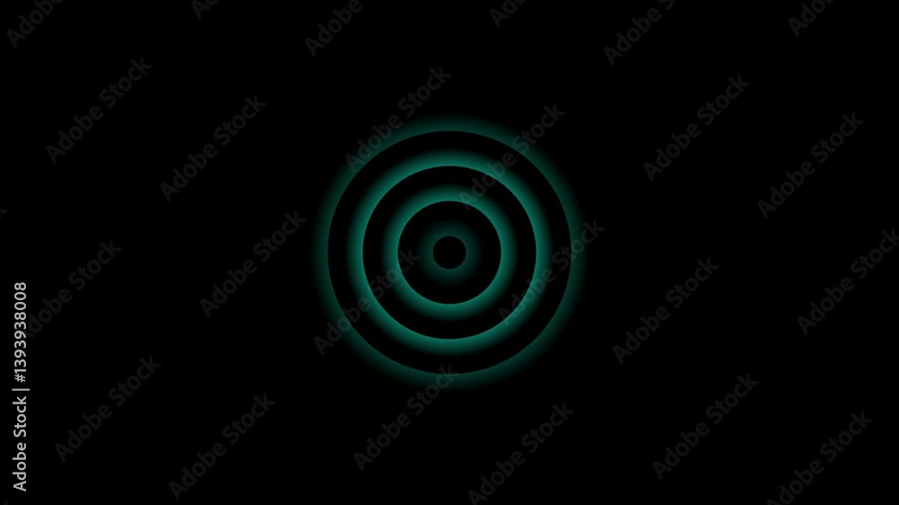 Poster radio waves animation on background concept.radio wave signal animated video, technology concept. ra