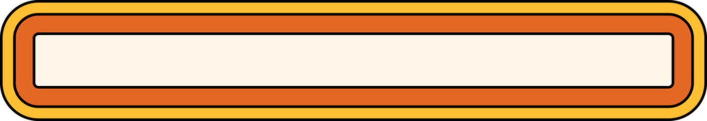 Obraz premium Retro Sticker Abstract Geometric Curvy Rectangle Shapes