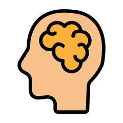 Head Vector Filled Icon Design