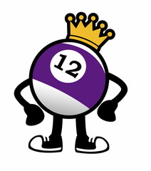 Billiard Ball Mascot Character