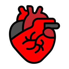 Heart Vector Filled Icon Design