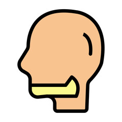 Jaw Vector Filled Icon Design