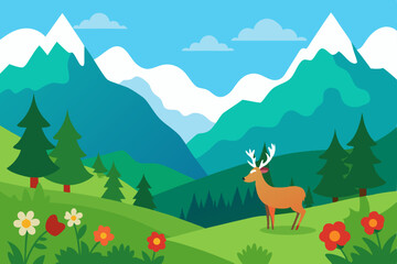 Fototapeta premium deer in the woods