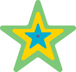 Psychedelic Retro Rainbow Shape Element