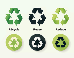 Obraz premium Recycle, Reuse, Reduce: Environmental Icons Set
