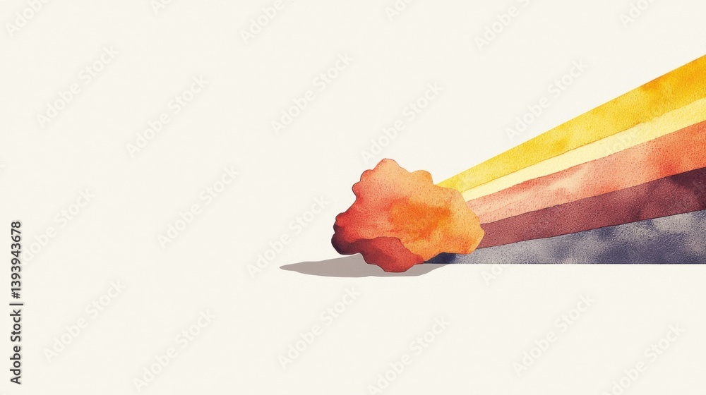 Canvas Prints colorful abstract watercolor background with rays of light