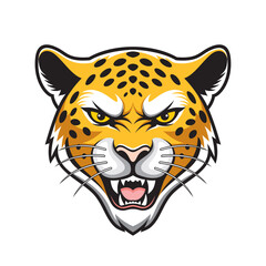 jaguar head mascot vector illustration angry jaguar design