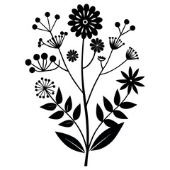 Different style wildflower design 