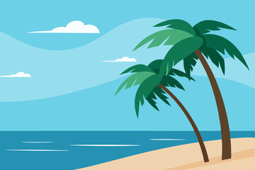Obraz premium palm tree on the beach