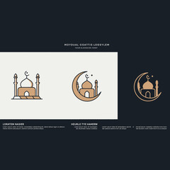 Mosque Based Logo Template with Modern Geometry