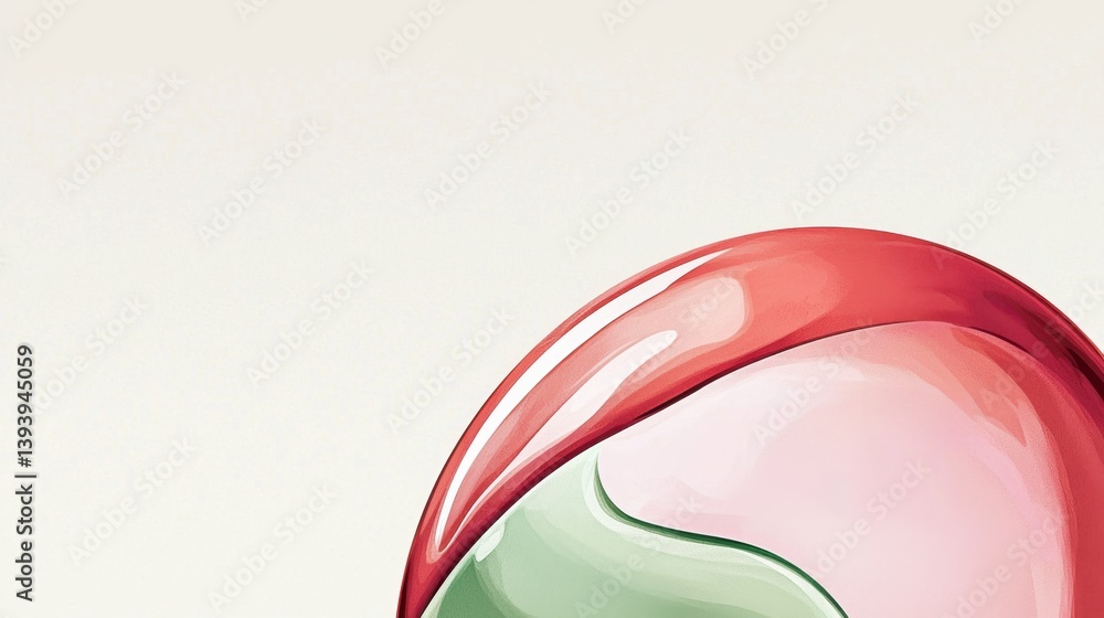Canvas Prints colorful abstract design with swirling red and green shapes