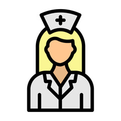 Nurse Vector Filled Icon Design 