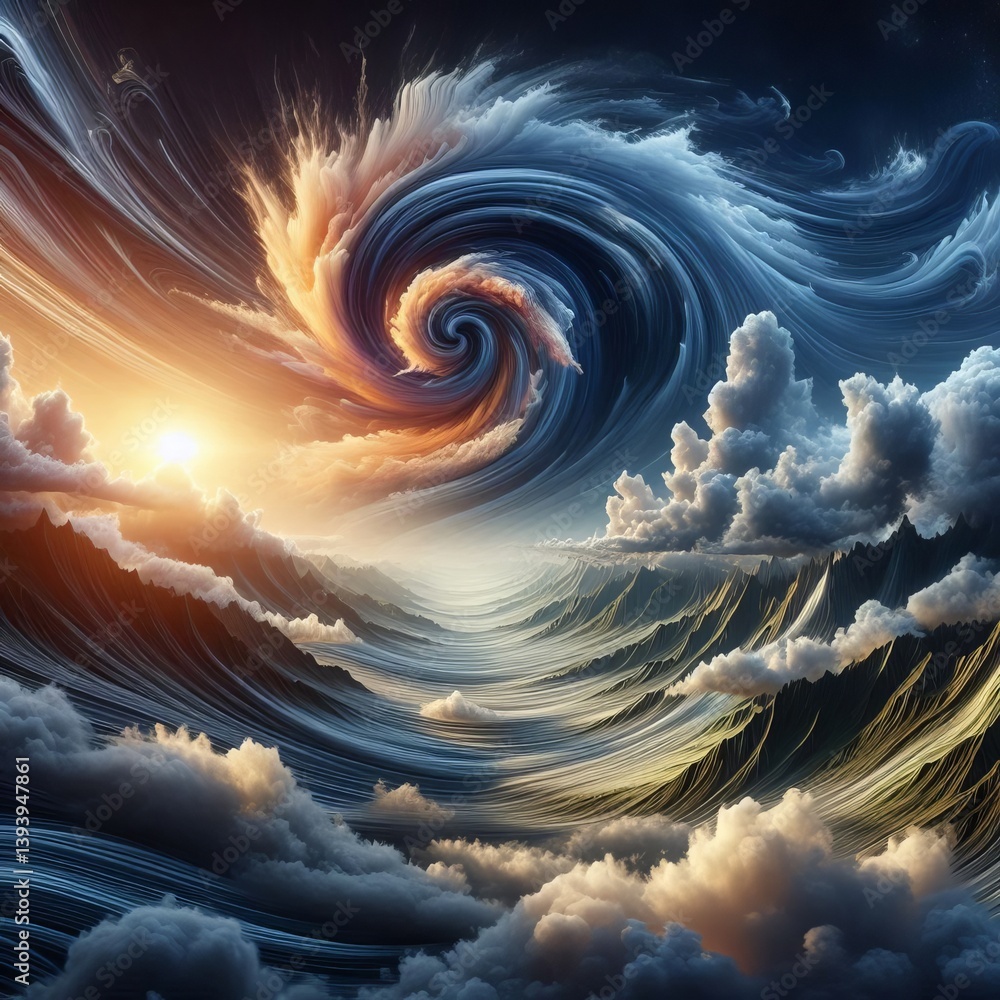 Canvas Prints the formation of complex weather systems due to atmospheric pres