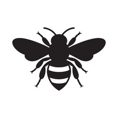 Bee icon silhouette vector illustration eps 10