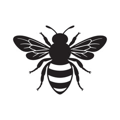 Bee icon silhouette vector illustration eps 10