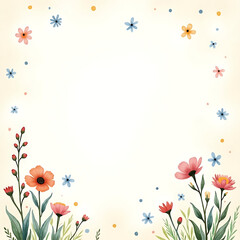 floral frame with flowers