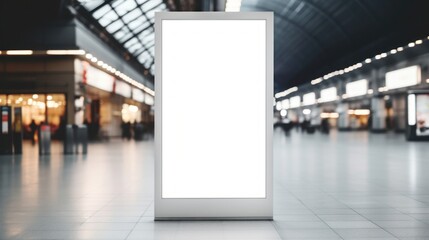 Digital billboard mockup advertisement blank transportation.