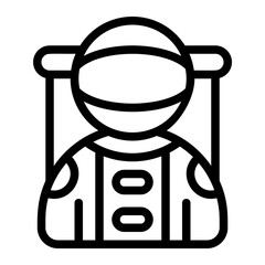 Clothes Astronaut Line Icon