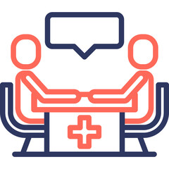 Fototapeta premium Consultation line color icon