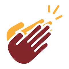 Clapping Vector Glyph Two Colors Icon Design