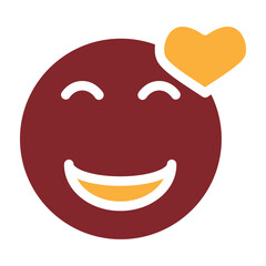 Positive Vibes Vector Glyph Two Colors Icon Design