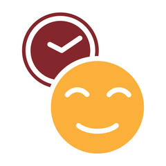 Good Time Vector Glyph Two Colors Icon Design