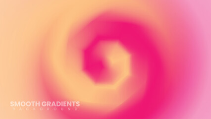 Abstract Blurred Swirl Gradient Background. Vibrant Pink Orange Smooth Mesh Template