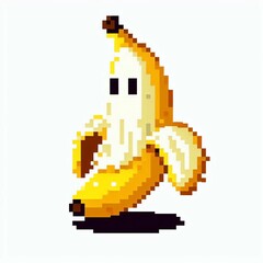 Fototapeta premium Pixelated Banana Suitable for Editorial Use