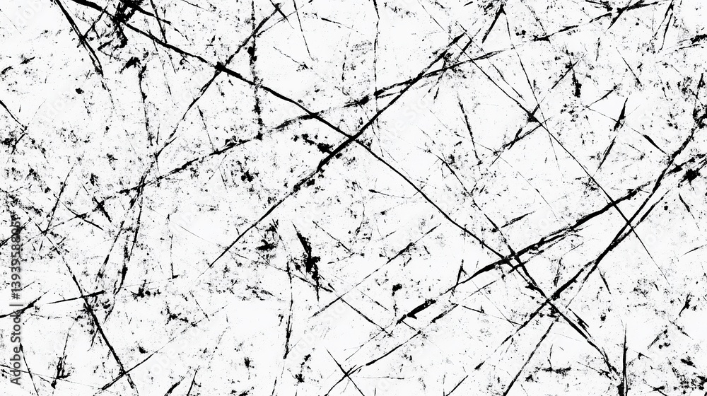 Poster Distressed Black and White Texture Seamless Pattern Grunge Background Scratch Overlay Abstract Vector Design Element for Print or Web Use High        