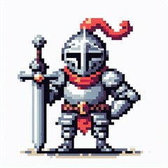 Obraz premium Pixel Art Knight suitable for design inspiration