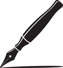 Calligraphy Pen silhouette vector illustration