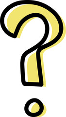 question mark symbol fun letter outline doodle font
